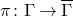 pi colon normal upper Gamma right arrow normal upper Gamma overbar