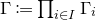 normal upper Gamma colon equals product Underscript i element of upper I Endscripts normal upper Gamma Subscript i