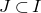 upper J subset of upper I