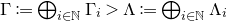 normal upper Gamma colon equals circled plus Underscript i element of double struck upper N Endscripts normal upper Gamma Subscript i Baseline greater than normal upper Lamda colon equals circled plus Underscript i element of double struck upper N Endscripts normal upper Lamda Subscript i