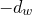 minus d Subscript w