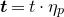 bold italic t equals t dot eta Subscript p