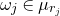 omega Subscript j Baseline element of mu Subscript r Sub Subscript j