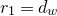 r 1 equals d Subscript w