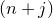 left parenthesis n plus j right parenthesis