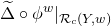normal upper Delta overtilde ring phi Superscript w Baseline vertical bar Subscript script upper R Sub Subscript c Subscript left parenthesis upper Y comma w right parenthesis Baseline