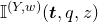 double struck upper I Superscript left parenthesis upper Y comma w right parenthesis Baseline left parenthesis bold italic t comma q comma z right parenthesis