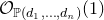 script upper O Subscript double struck upper P left parenthesis d 1 comma ellipsis comma d Sub Subscript n Subscript right parenthesis Baseline left parenthesis 1 right parenthesis