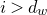 i greater than d Subscript w