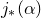 j Subscript asterisk Baseline left parenthesis alpha right parenthesis