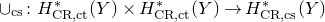 union Subscript normal c normal s Baseline colon upper H Subscript normal upper C normal upper R comma normal c normal t Superscript asterisk Baseline left parenthesis upper Y right parenthesis times upper H Subscript normal upper C normal upper R comma normal c normal t Superscript asterisk Baseline left parenthesis upper Y right parenthesis right arrow upper H Subscript normal upper C normal upper R comma normal c normal s Superscript asterisk Baseline left parenthesis upper Y right parenthesis