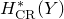upper H Subscript normal upper C normal upper R Superscript asterisk Baseline left parenthesis upper Y right parenthesis