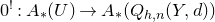 0 Superscript factorial Baseline colon upper A Subscript asterisk Baseline left parenthesis upper U right parenthesis right arrow upper A Subscript asterisk Baseline left parenthesis upper Q Subscript h comma n Baseline left parenthesis upper Y comma d right parenthesis right parenthesis
