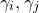 gamma Subscript i Baseline comma gamma Subscript j Baseline