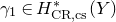 gamma 1 element of upper H Subscript normal upper C normal upper R comma normal c normal s Superscript asterisk Baseline left parenthesis upper Y right parenthesis