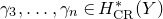 gamma 3 comma ellipsis comma gamma Subscript n Baseline element of upper H Subscript normal upper C normal upper R Superscript asterisk Baseline left parenthesis upper Y right parenthesis