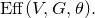 normal upper E normal f normal f left parenthesis upper V comma upper G comma theta right parenthesis period