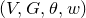 left parenthesis upper V comma upper G comma theta comma w right parenthesis