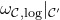 omega Subscript script upper C comma normal l normal o normal g Baseline vertical bar Subscript script upper C prime Baseline