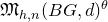 German upper M Subscript h comma n Baseline left parenthesis upper B upper G comma d right parenthesis Superscript theta