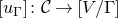 left bracket u Subscript normal upper Gamma Baseline right bracket colon script upper C right arrow left bracket upper V divided by normal upper Gamma right bracket