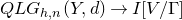 upper Q upper L upper G Subscript h comma n Baseline left parenthesis upper Y comma d right parenthesis right arrow upper I left bracket upper V divided by normal upper Gamma right bracket