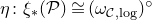 eta colon xi Subscript asterisk Baseline left parenthesis script upper P right parenthesis approximately equals left parenthesis omega Subscript script upper C comma normal l normal o normal g Baseline right parenthesis Superscript ring