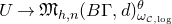upper U right arrow German upper M Subscript h comma n Baseline left parenthesis upper B normal upper Gamma comma d right parenthesis Subscript omega Sub Subscript script upper C comma normal l normal o normal g Superscript theta