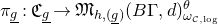pi Subscript g underbar Baseline colon German upper C Subscript g underbar Baseline right arrow German upper M Subscript h comma left parenthesis g underbar right parenthesis Baseline left parenthesis upper B normal upper Gamma comma d right parenthesis Subscript omega Sub Subscript script upper C comma normal l normal o normal g Subscript Superscript theta