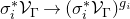 sigma Subscript i Superscript asterisk Baseline script upper V Subscript normal upper Gamma Baseline right arrow left parenthesis sigma Subscript i Superscript asterisk Baseline script upper V Subscript normal upper Gamma Baseline right parenthesis Superscript g Super Subscript i