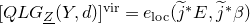 left bracket upper Q upper L upper G Subscript upper Z underbar Baseline left parenthesis upper Y comma d right parenthesis right bracket Superscript normal v normal i normal r Baseline equals e Subscript normal l normal o normal c Baseline left parenthesis j overtilde Superscript asterisk Baseline upper E comma j overtilde Superscript asterisk Baseline beta right parenthesis