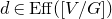 d element of upper E f f left parenthesis left bracket upper V divided by upper G right bracket right parenthesis