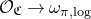 script upper O Subscript German upper C Baseline right arrow omega Subscript pi comma normal l normal o normal g