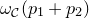 omega Subscript script upper C Baseline left parenthesis p 1 plus p 2 right parenthesis