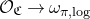 script upper O Subscript German upper C Baseline right arrow omega Subscript pi comma normal l normal o normal g