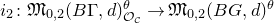 i 2 colon German upper M Subscript 0 comma 2 Baseline left parenthesis upper B normal upper Gamma comma d right parenthesis Subscript script upper O Sub Subscript script upper C Subscript Superscript theta Baseline right arrow German upper M Subscript 0 comma 2 Baseline left parenthesis upper B upper G comma d right parenthesis Superscript theta