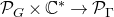 script upper P Subscript upper G Baseline times double struck upper C Superscript asterisk Baseline right arrow script upper P Subscript normal upper Gamma