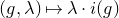 left parenthesis g comma lamda right parenthesis right arrow from bar lamda dot i left parenthesis g right parenthesis