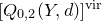 left bracket upper Q Subscript 0 comma 2 Baseline left parenthesis upper Y comma d right parenthesis right bracket Superscript normal v normal i normal r