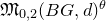 German upper M Subscript 0 comma 2 Baseline left parenthesis upper B upper G comma d right parenthesis Superscript theta