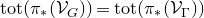tot left parenthesis pi Subscript asterisk Baseline left parenthesis script upper V Subscript upper G Baseline right parenthesis right parenthesis equals tot left parenthesis pi Subscript asterisk Baseline left parenthesis script upper V Subscript normal upper Gamma Baseline right parenthesis right parenthesis