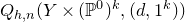 upper Q Subscript h comma n Baseline left parenthesis upper Y times left parenthesis double struck upper P Superscript 0 Baseline right parenthesis Superscript k Baseline comma left parenthesis d comma 1 Superscript k Baseline right parenthesis right parenthesis