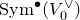 normal upper S normal y normal m Superscript bullet Baseline left parenthesis upper V 0 Superscript or Baseline right parenthesis
