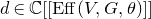 d element of double struck upper C left bracket left bracket normal upper E normal f normal f left parenthesis upper V comma upper G comma theta right parenthesis right bracket right bracket