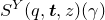 upper S Superscript upper Y Baseline left parenthesis q comma bold italic t comma z right parenthesis left parenthesis gamma right parenthesis