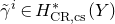 gamma overtilde Superscript i Baseline element of upper H Subscript normal upper C normal upper R comma normal c normal s Superscript asterisk Baseline left parenthesis upper Y right parenthesis