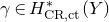 gamma element of upper H Subscript normal upper C normal upper R comma normal c normal t Superscript asterisk Baseline left parenthesis upper Y right parenthesis