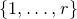 StartSet 1 comma ellipsis comma r EndSet