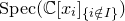 upper S p e c left parenthesis double struck upper C left bracket x Subscript i Baseline right bracket Subscript left brace i not an element of upper I right brace Baseline right parenthesis