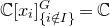 double struck upper C left bracket x Subscript i Baseline right bracket Subscript left brace i not an element of upper I right brace Superscript upper G Baseline equals double struck upper C